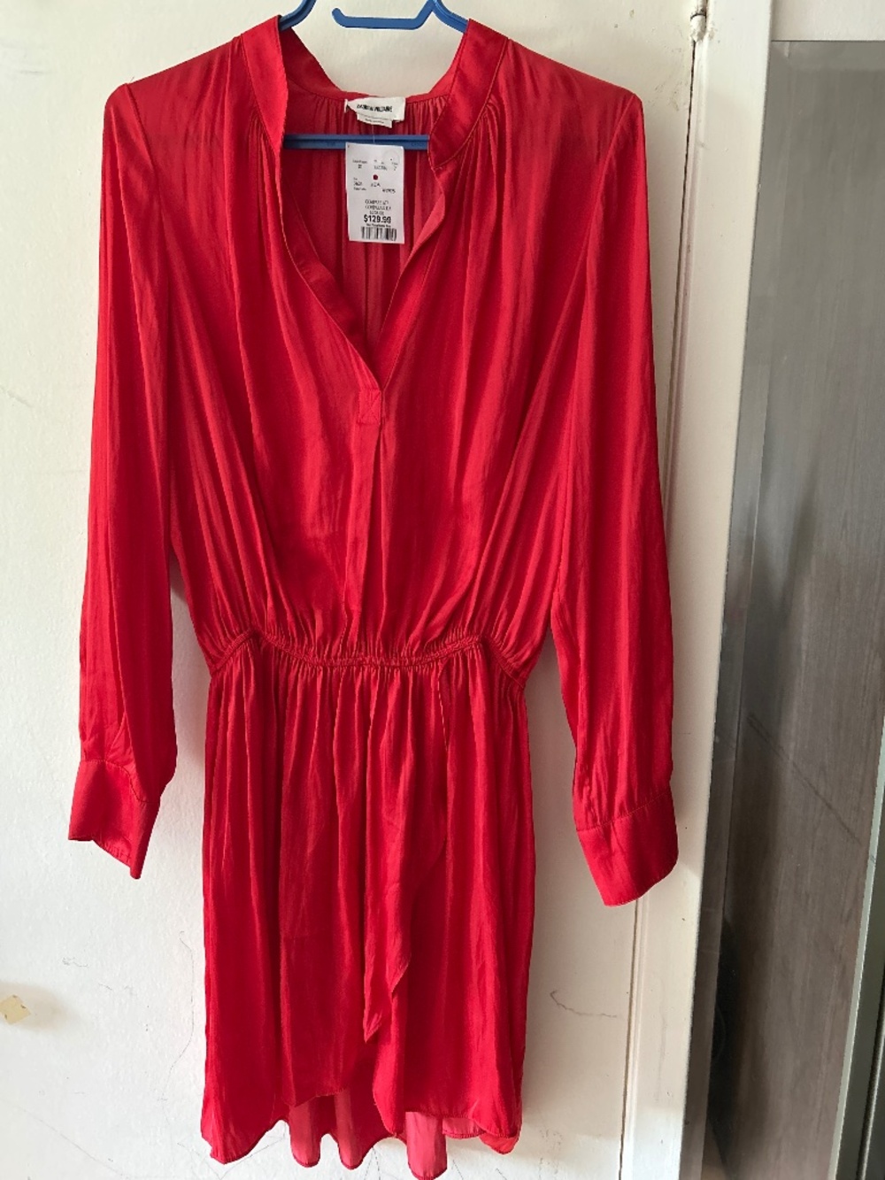 Chiffon long-sleeved dress